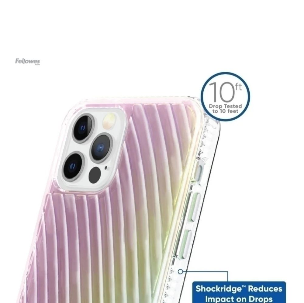 Nwt Onn. 12 Pro Max IPhone Iridescent Ridges Case